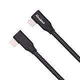 Mauknci 両端 l字 Type C to Type C ケーブル 0.8m PD対応 USB 3.1 Gen2 100W/5A c to c pd ケーブル 5a E-Marker実装
