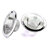 2pcs Metal Sink Strainer Bathtub Drain Hole Hair Catcher Drain Hole Filter Trap [並行輸入品]