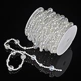 LuxBene（TM）15M /セット、ABカラーアクリルパールビーズチェーンガーランド結婚式のセンターピースフラワー/工芸DIYアクセサリー/花嫁の髪飾り