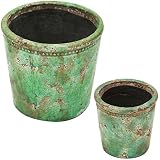 陶器植木鉢 フォレストポット 薫風(くんぷう) 大小セット 7.5号＆4.5号 154004LS-S02-SET