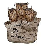 置物 植木鉢入れ プランターホルダー リアル な 表情 と 丸み の ある フォルム フクロウ の プランターラック GARDEN フラワーラック 高さ27cm