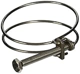 uxcell ダブルワイヤー　ホースクランプ　結束バンド 　強力ホースバンド?　調整可能　両線　五金部品　　　トーン　66mm-76mm