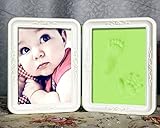 My Vision 手形 フォトフレーム スタンド 思い出 赤ちゃん 記念写真 粘土 足形 インテリア 贈り物 記念 (グリーン) MV-MEMOFRM02-GR