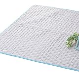 吸湿発熱 マイクロフリース プレイマット（150x150cm） グレー/ブルー