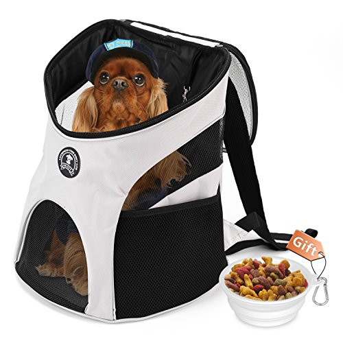 WARMQ ペットキャリーバッグ ケース 犬猫用 最新アップグレード設計 ペット用食器付き 腰ベルト付き スリング 小型犬キャリーケース キャリーバッグ リュック 通気性抜群 折りたたみ ペットボウル お出かけ便利 アウトドア 旅行