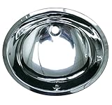 Whitehaus WH920ABL-POSS Oval Undermount Basin with Overflow, Polished Stainless Steel by Whitehaus C