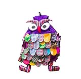 エスニックスタイル手作りの特別キッズリュック耐久性のあるフクロウ気まぐれBackpackPurple