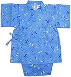 男の子甚平　2才・3才　白・紺・水色　じんべい　和　装夏用　安心日本製　仕立上がり品 (95cm, 水色とんぼ)