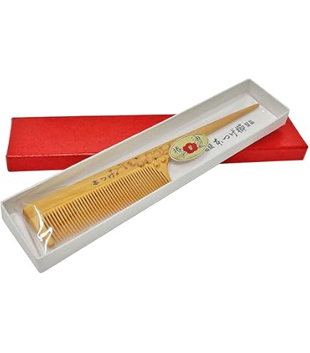 Amazon | 本つげ 「黄楊櫛」セットくし（大） 椿油仕立【つげ櫛