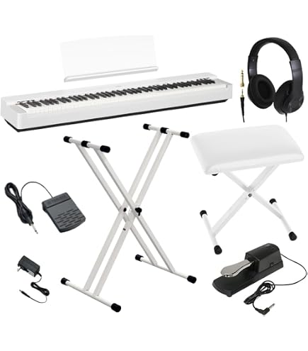 Amazon | YAMAHA P-125 WH X型スタンド・X型イス・ヘッドホンセット 