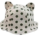 Plus Nao(プラスナオ) ベビー帽子 ベビーハット ベビーキャップ 耳付き帽子 ミミツキ 子供用 幼児 キッズ 水玉 ドット柄 男の子 女の子 男 - 【短耳】グリーン