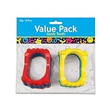 PACK OF 12 BRIGHT COLOUR PLASTIC VAMPIRE TEETH