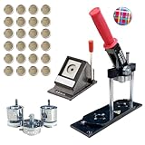 ユーロポート 缶バッジマシン25mm バッジオ スタンダード 丸型セット 耐久性のある金属製 オリジナル缶バッジ作成マシーン