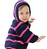 パーカー ベビー 赤ちゃん 男の子 女の子 男女兼用 80cm 紺色 白色 冬 90 (ブルー)