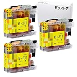 バウストア Brother LC211Y イエロー 用互換インクカートリッジ3個