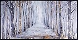 artmaison. CA 31.25 X 61.25グロー、額入りキャンバスアクリル壁アート、ラージ、ブラウン、ホワイト、グレー
