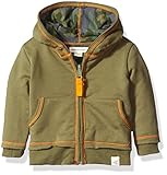 Burt 's Bees Baby Boys ' Reversible Organic French Terry Camo Hoodie カラー: グリーン