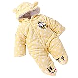 赤ちゃんのジャンプスーツ – SODIAL ( R）赤ちゃんの幼児用ベロア冬秋キュートFootedジャンプスーツフロントボタンイエロー6 – 9ヶ月