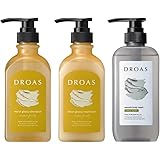 [3点セット] DROAS ドロアス | リニューアル 【モイストグロッシー】 シャンプー トリートメント 【スムース】 ボディウォッシュ ダメージ さらさら ヘアケア どろあす 保湿 泥 クレイ
