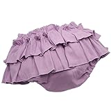 【日本製】プラチナムベイビー 2段フリルブルマ スカート★フライス綿100％ (ラベンダー)