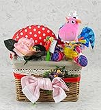 おむつケーキ　バスケットG　Sassy サッシーベビーケアセット＆Lamaze ディーディー・ドラゴン　M