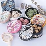 菓匠もりん ビジュー缶クッキー ホワイトデー (がらんの小石クッキー×宝石のような缶) 宇治抹茶