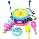 SMTSMT Baby Roll Drum Musical Instruments Band Kit Children Toy by SMTSMT
