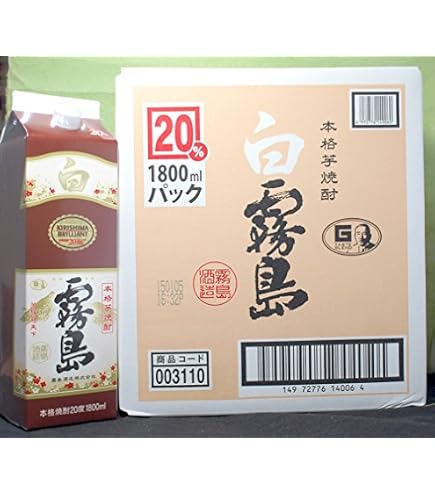 酒 霧島酒造 白霧島 1800mlパック 12本セット 2ケース