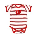 Two Feet Ahead Wisconsin BadgersストライプNCAA College新生児幼児赤ちゃんクリーパー
