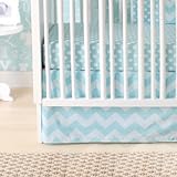 New Arrivals Zig Zag Baby 3 Piece Crib Bedding Set, Aqua by New Arrivals