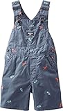 OshKosh B ' gosh Print Shortalls、ケミカルデニム、12か月