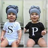 塩コショウの瓶柄ロンパース＆瓶のふた帽子付き２枚組セットnewborn-24months(50-95)★可愛いくておもしろい海外デザイン おもわず笑顔になっちゃうユニークなベビー服
