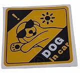 DOG IN CAR ( 12cm サングラス )( シール ステッカー 外貼り デザイン )