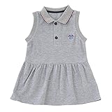 (チャックル) chuckle *ボンシュシュ*ポロシャツ風袖なしワンピース グレー 80cm P3224-80-00