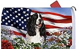 Springer Spanielブラック/ホワイト – Best of Breed愛国I Dog Breedメールボックスカバー
