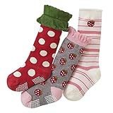 3ペアかわいいベビーの女の子の冬ソックスコットンチューブストッキング暖かい靴下C