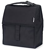 High Quality Freezable Lunch Bag with Zip Closure, Black