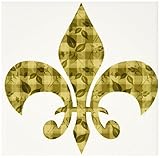 PS Creations – ゴールド花と葉French Fleur De Lis – タイル 4-Inch-Ceramic ct_123319_1