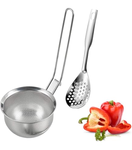 pecページ　フライパン&味噌漉し2点セット 家事問屋 パンチング味噌こし （36429 穴あきスプーン付き ステンレス