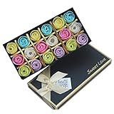 (よんピース)4 piece ソープ フラワー 石けん 花束 おしゃれ かわいい ギフト (レインボー（6色18個入り）)