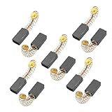 uxcell カーボンブラシ　ハンマーカーボンブラシ　5ペア入り　カーボン　　5x8mm　スプリングディスクタイプ