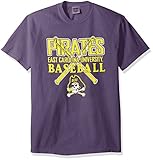 NCAA East Carolina Pirates Baseball Bats半袖快適カラーTシャツ、ミディアム、グレープ