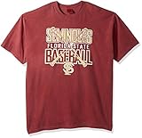 NCAA Florida State Seminoles Baseball Bats半袖快適カラーTシャツ、Xラージ、レンガ