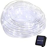 10m LED イルミネーション IP65防水 100LED ソーラー充電式 8種類点滅パターン パーティデコレーションライト ストリングライト フェアリーライト 祝日/クリスマス/結婚式/パーティー