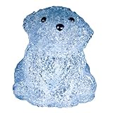 XEPA EHX-AB2-BLU LED Illuminated Acrylic Baby Polar Bear Sculpture in Laying Pose Blue [並行輸入品]