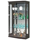 コレクションケース　ロジャー　LEDライト付　ブルーライト　 (ブラウン, ロータイプ)