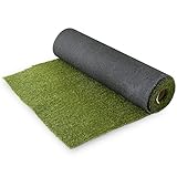 LOWYA （ロウヤ） 芝生 人工芝 4種のMIX葉 リアル ロール マット 短め毛足 2cm U字ピン付 幅1m×5m フレッシュグリーン