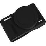 Easy Hood Case for Canon Powershot G7 X Mark III Digital Camera, Soft Silicone Protective Cover with Removable Lens Cover for