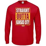 Kansas Cityサッカーファン。Straight Outta Kansas Cityレッド長袖Tシャツ( sm-5 X ) L レッド