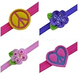 Peace and Loveゴム赤ちゃんと幼児用ヘッドバンドby Funny Girl Designs